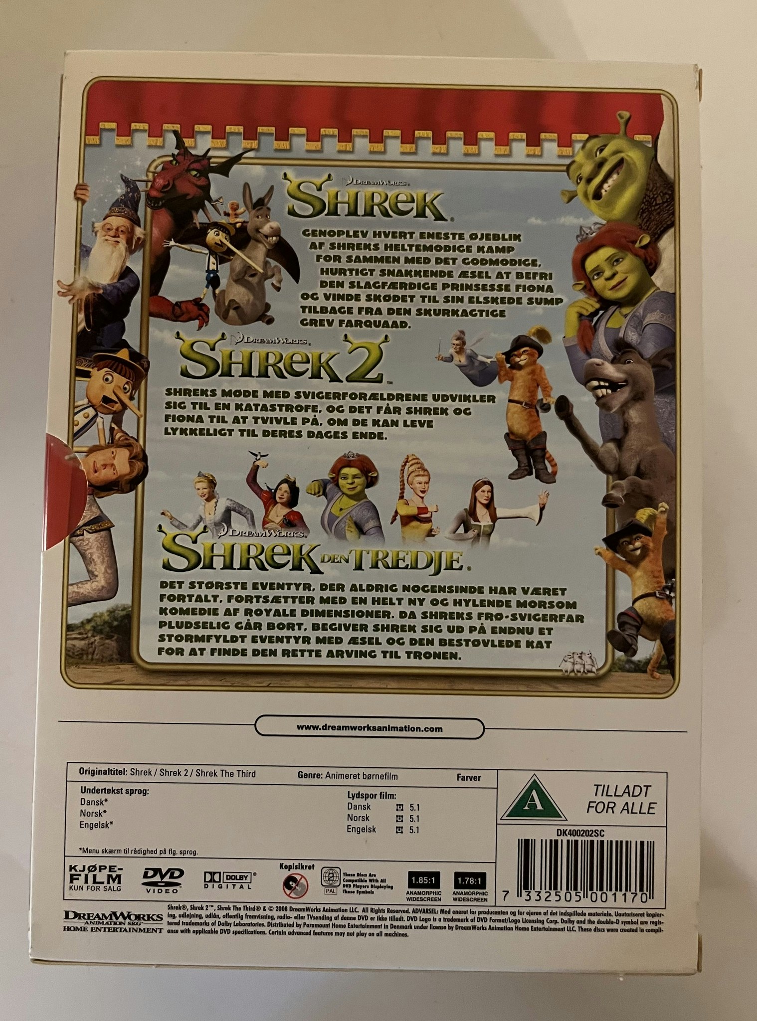 DVD Box - Shrek Trilogien