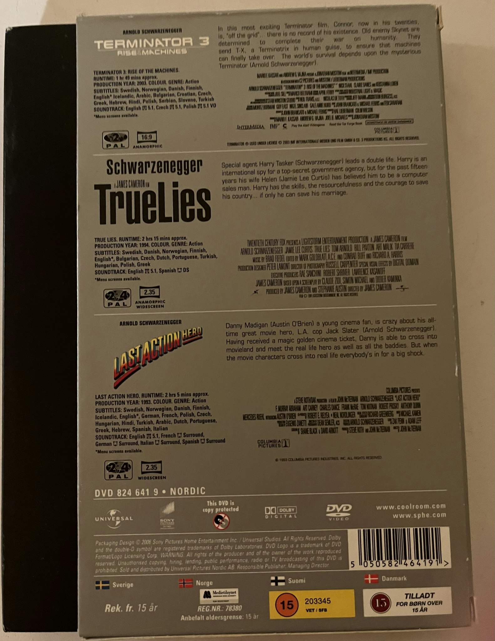 DVD Box - Arnold Schwarzenegger - 3 film