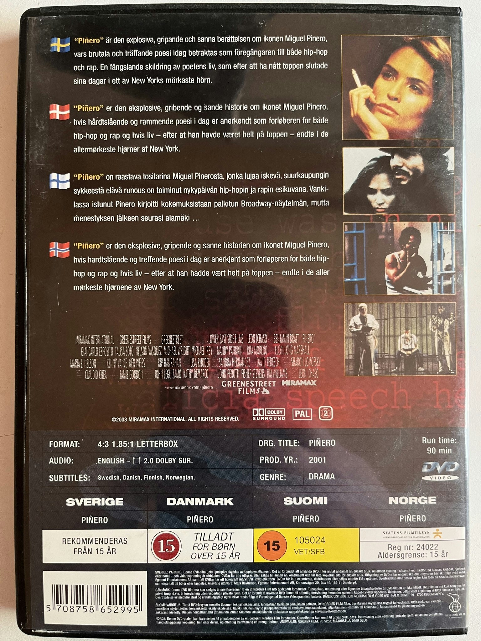 DVD - Pinero