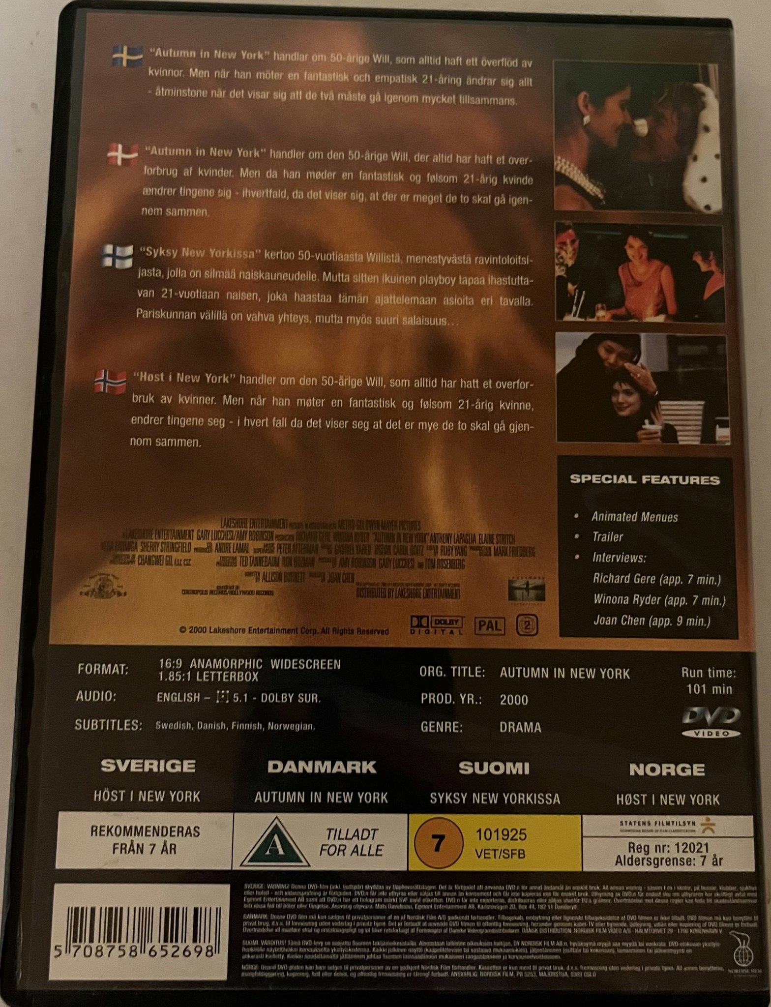 DVD - Autumn in New York