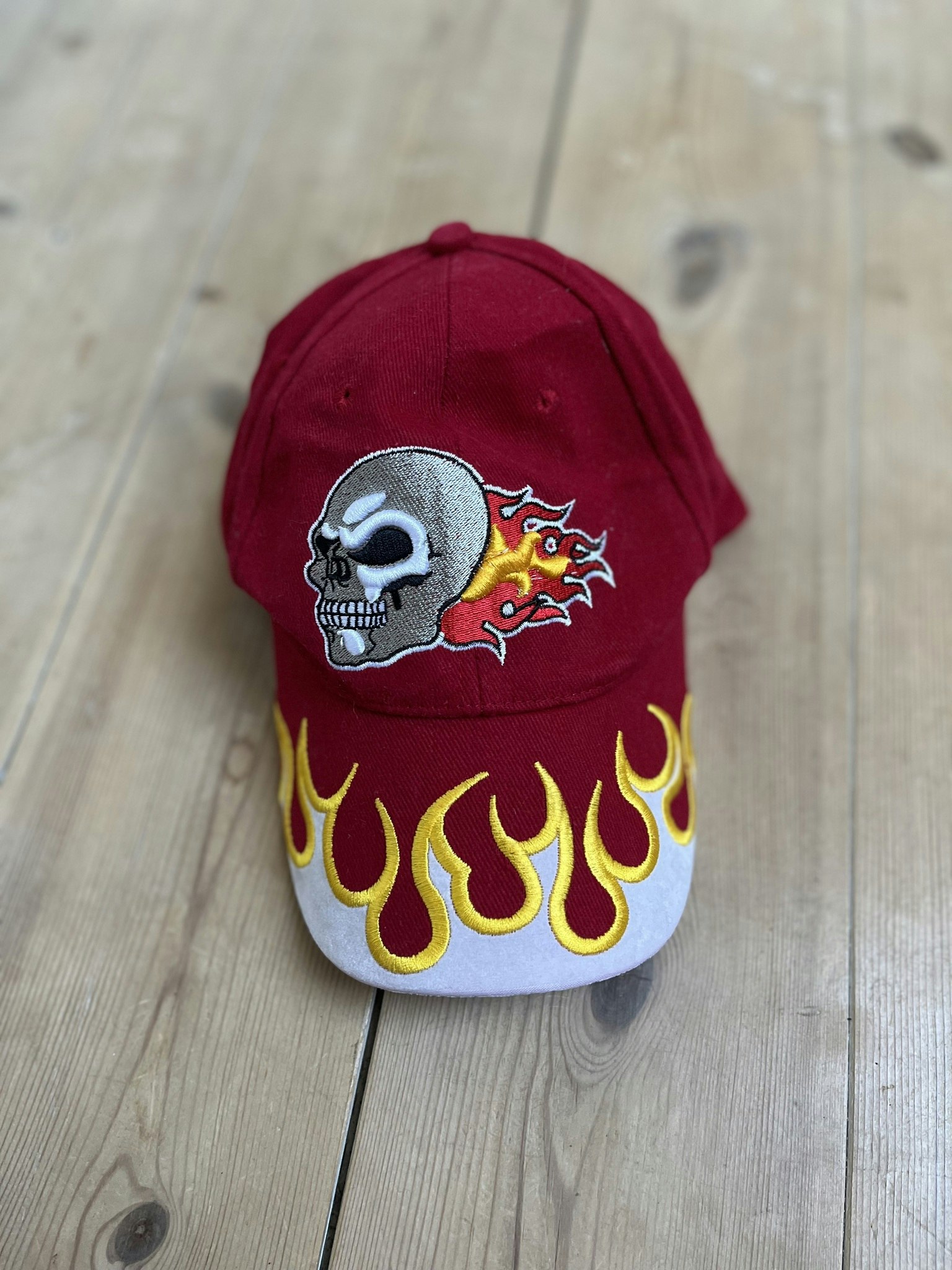 Skull in flames