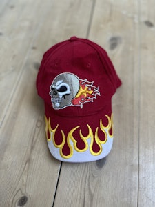 Skull in flames