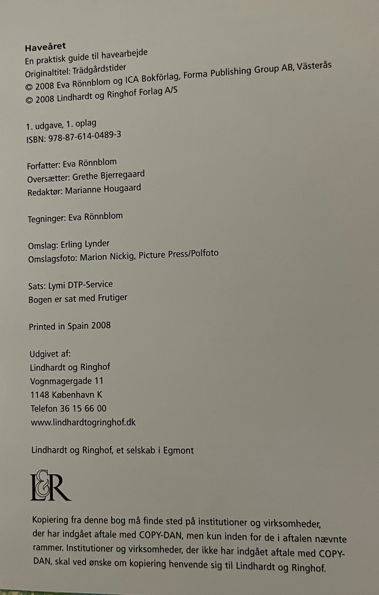 Bog - Haveåret