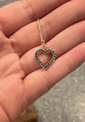 Blue crystalheart - 85 mm