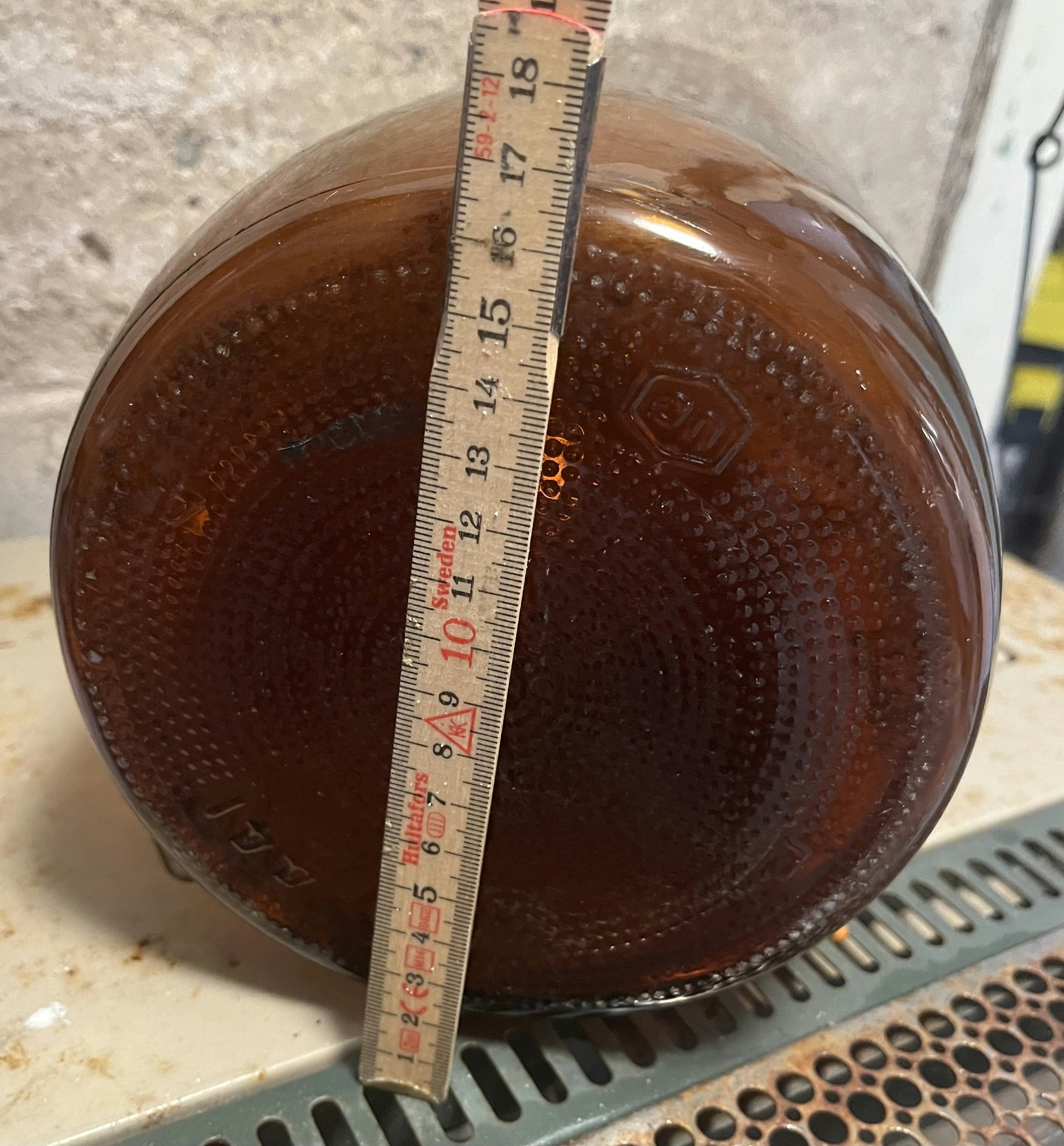 Brun glasflaske