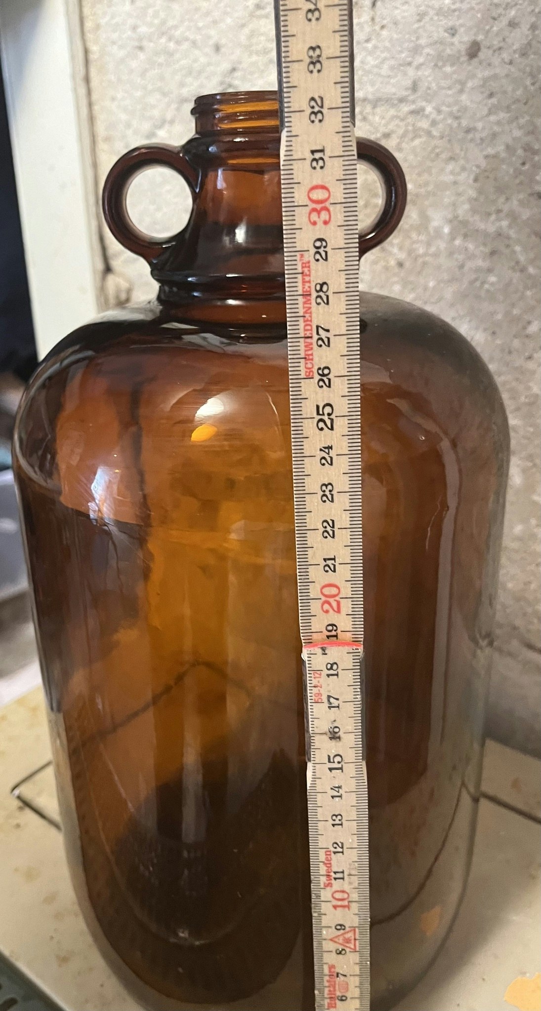Brun glasflaske