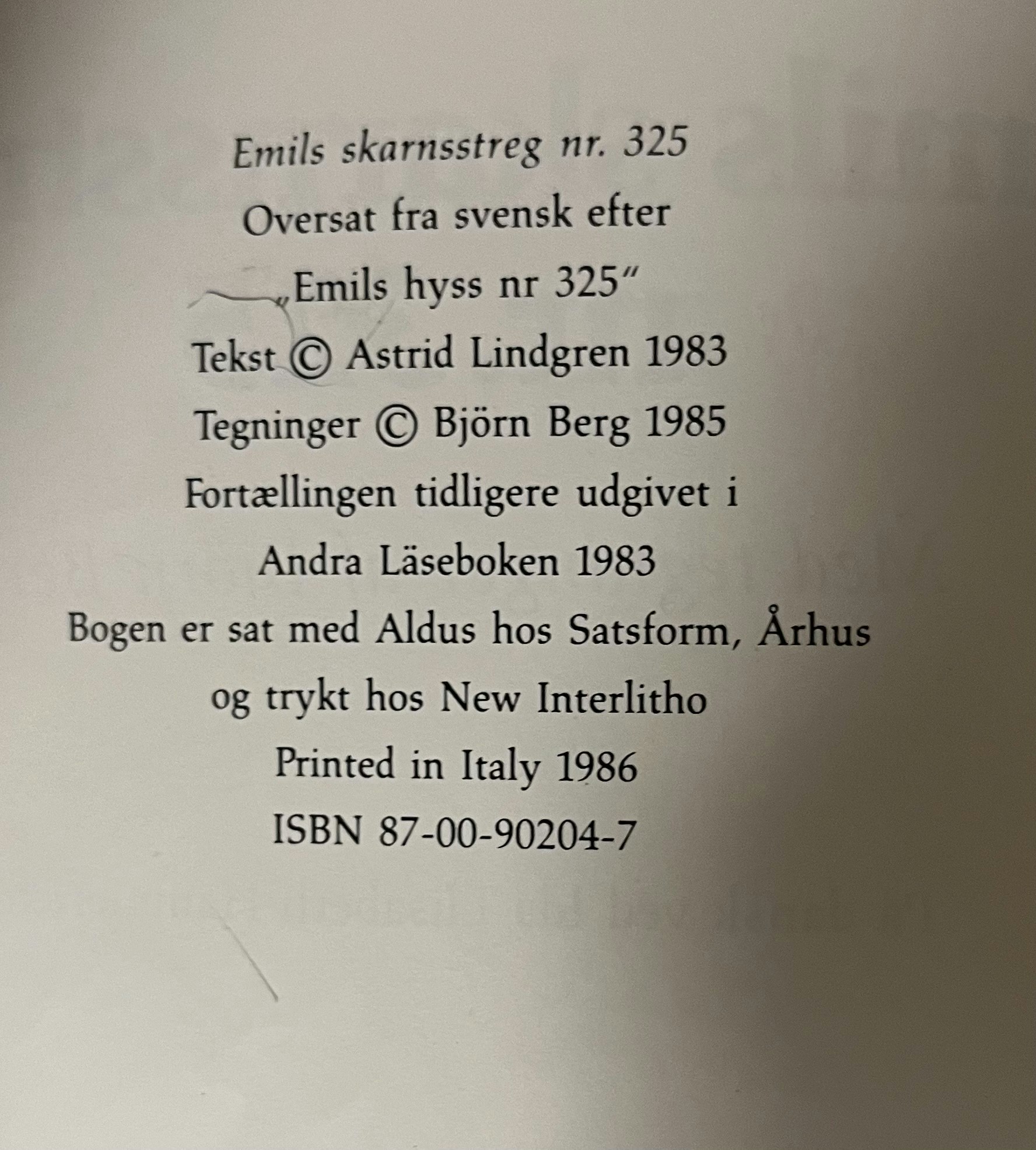 Emils skarnstreg nr. 325