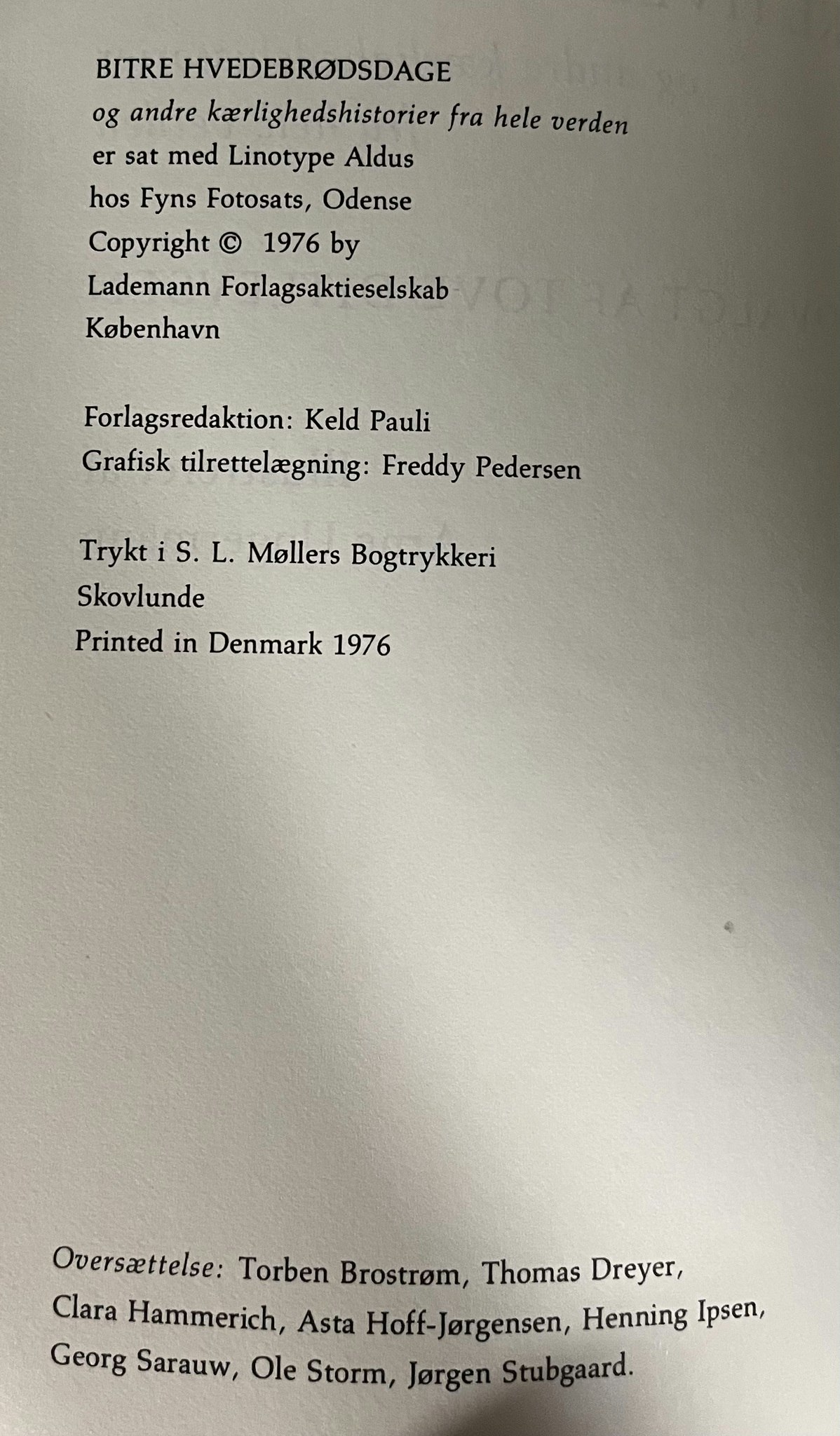 Bitre Hvedebrødsdage