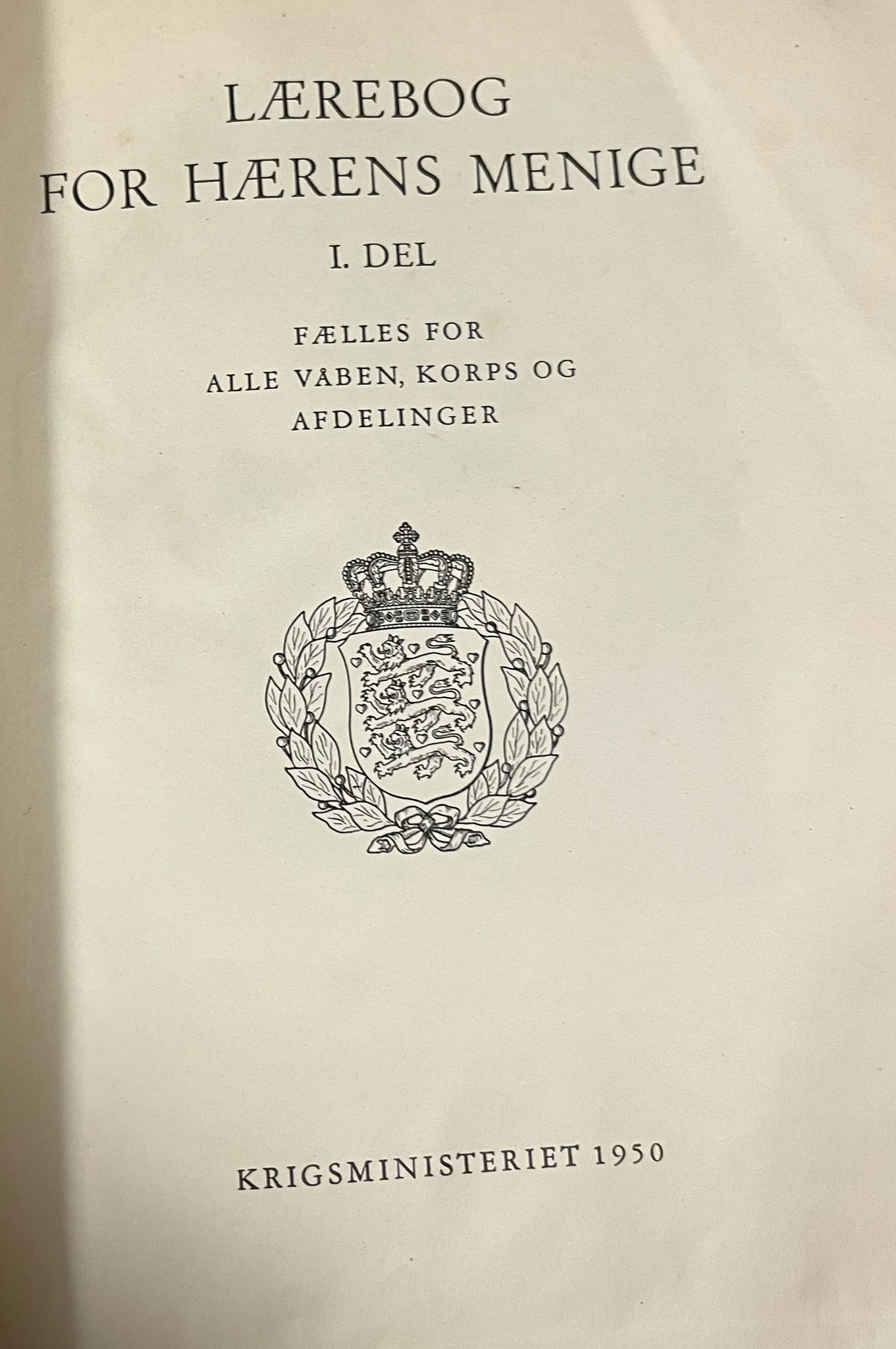 Lærebog for hærens menige - 1 del