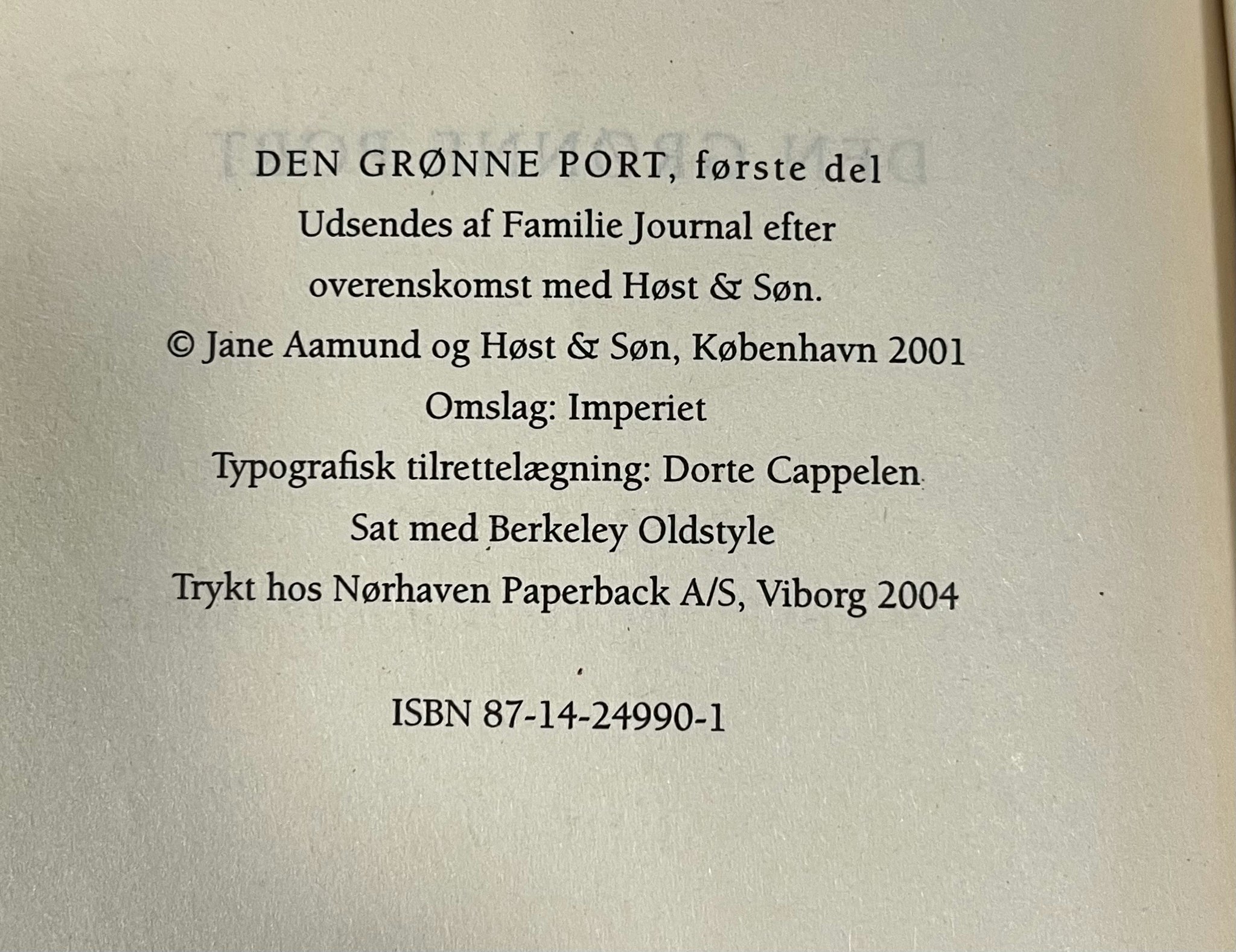 Den grønne port - bind 1