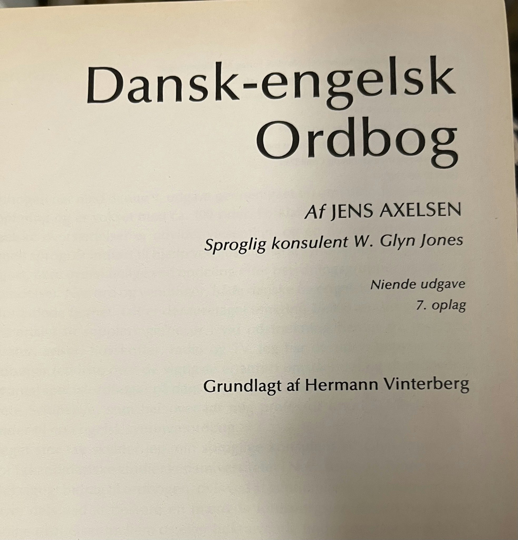 Dansk / Engelsk ordbog