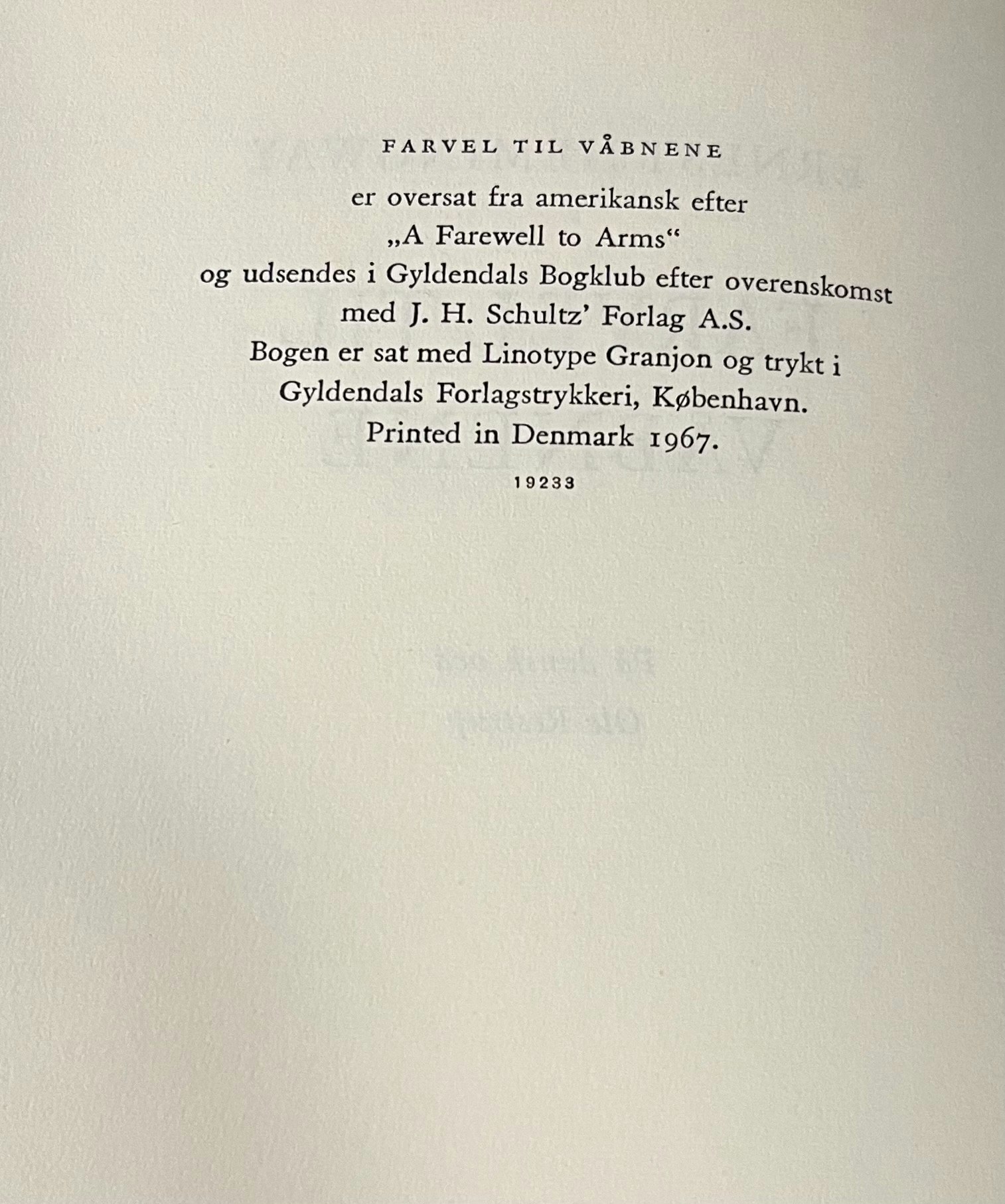 Farvel til Våbene