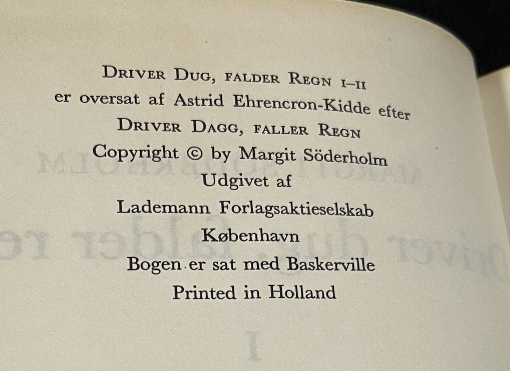 Driver dug, falder regn 1