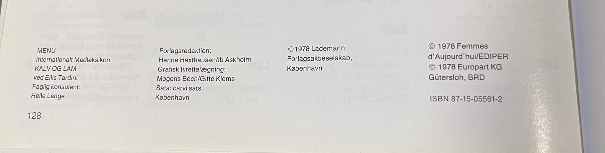 MENU - Kalv og Lam