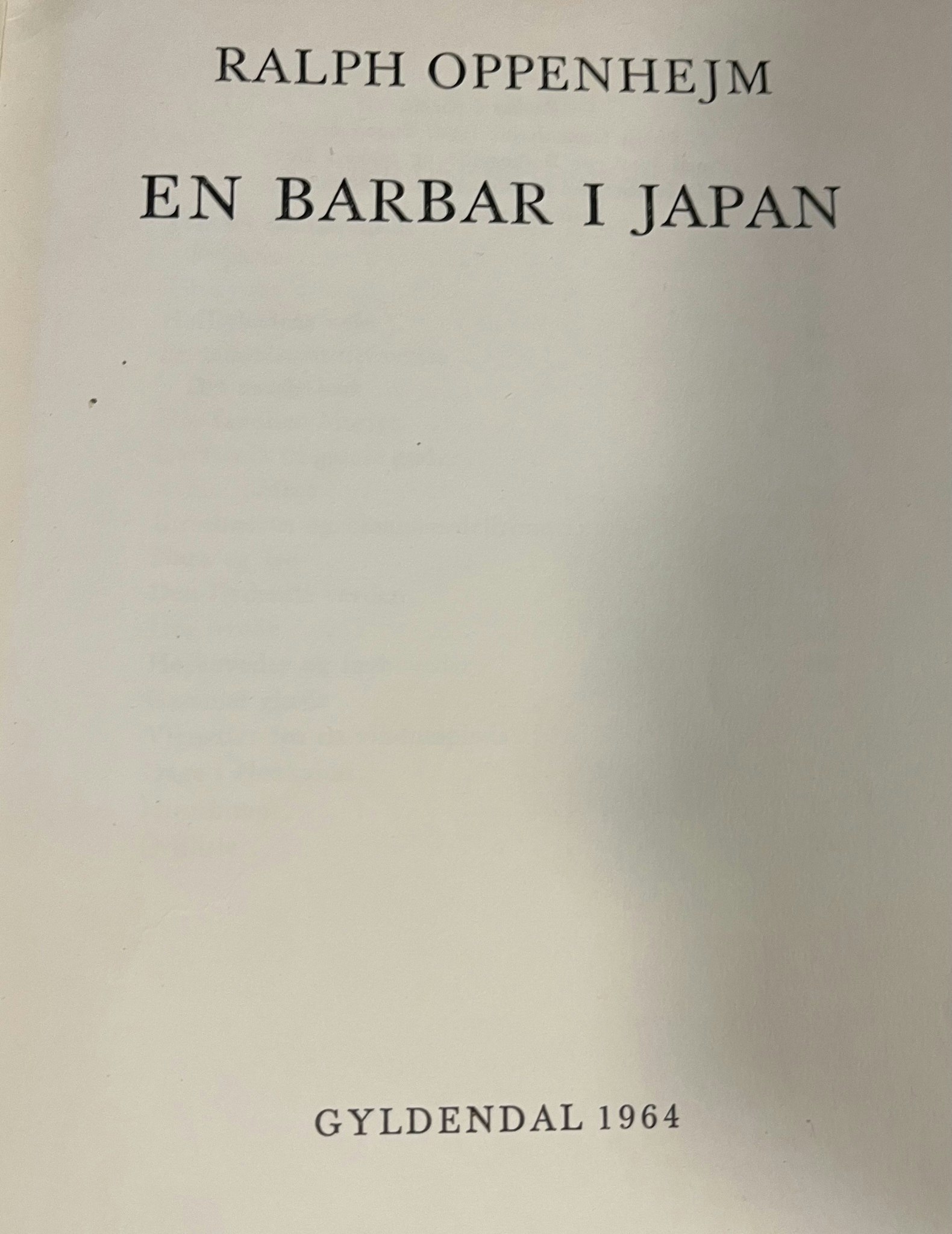 En Barbar i Japan