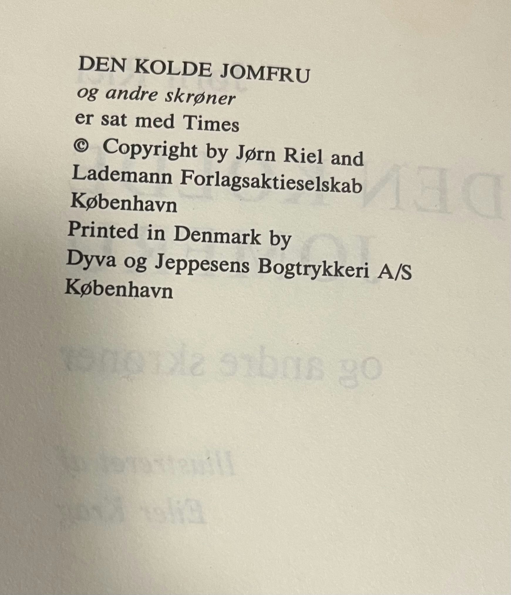 Den kolde Jomfru og andre Skrøner
