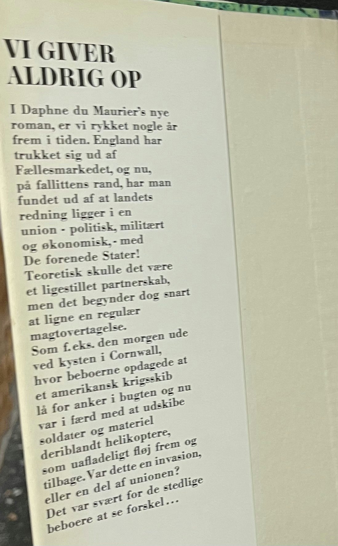 Vi giver aldrig op