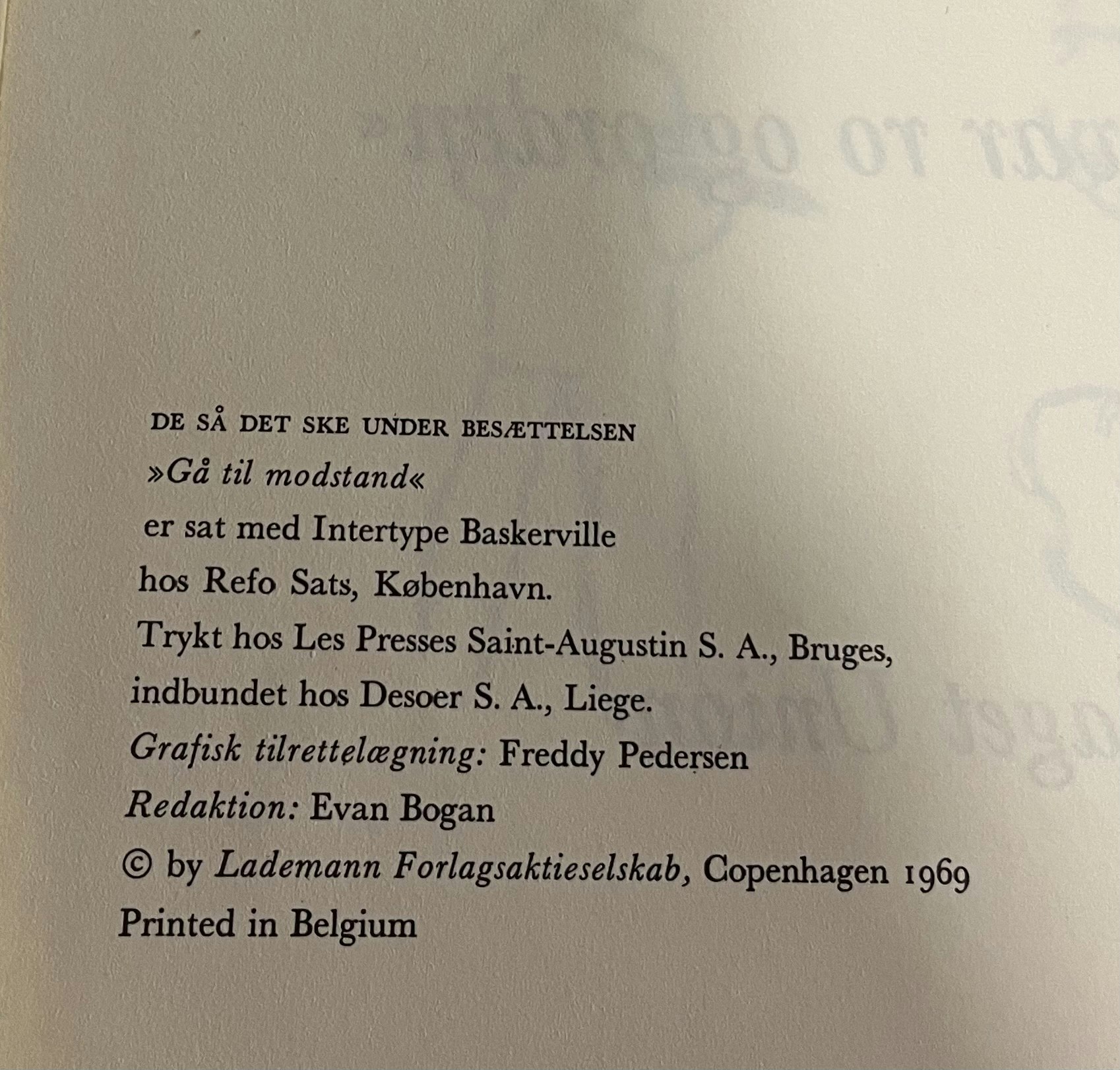 De så det ske - under besættelsen