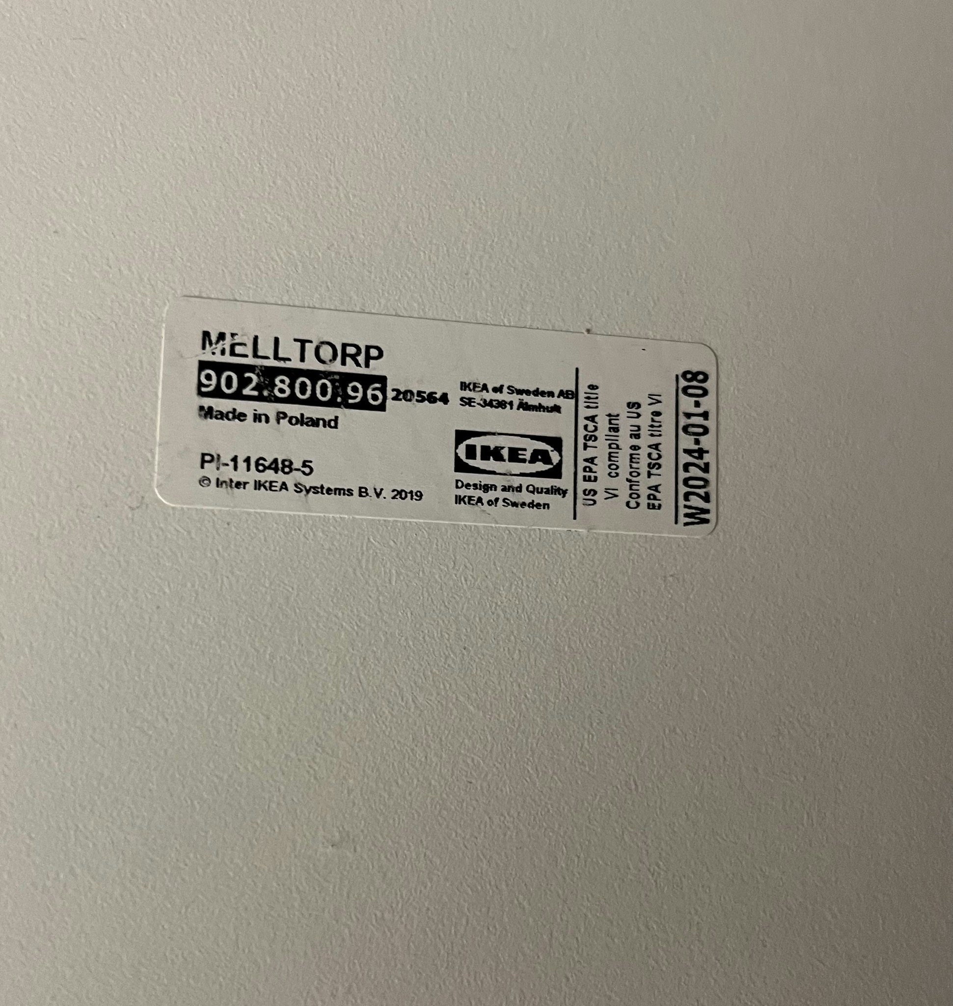 Ikea spisebord med 4 stole