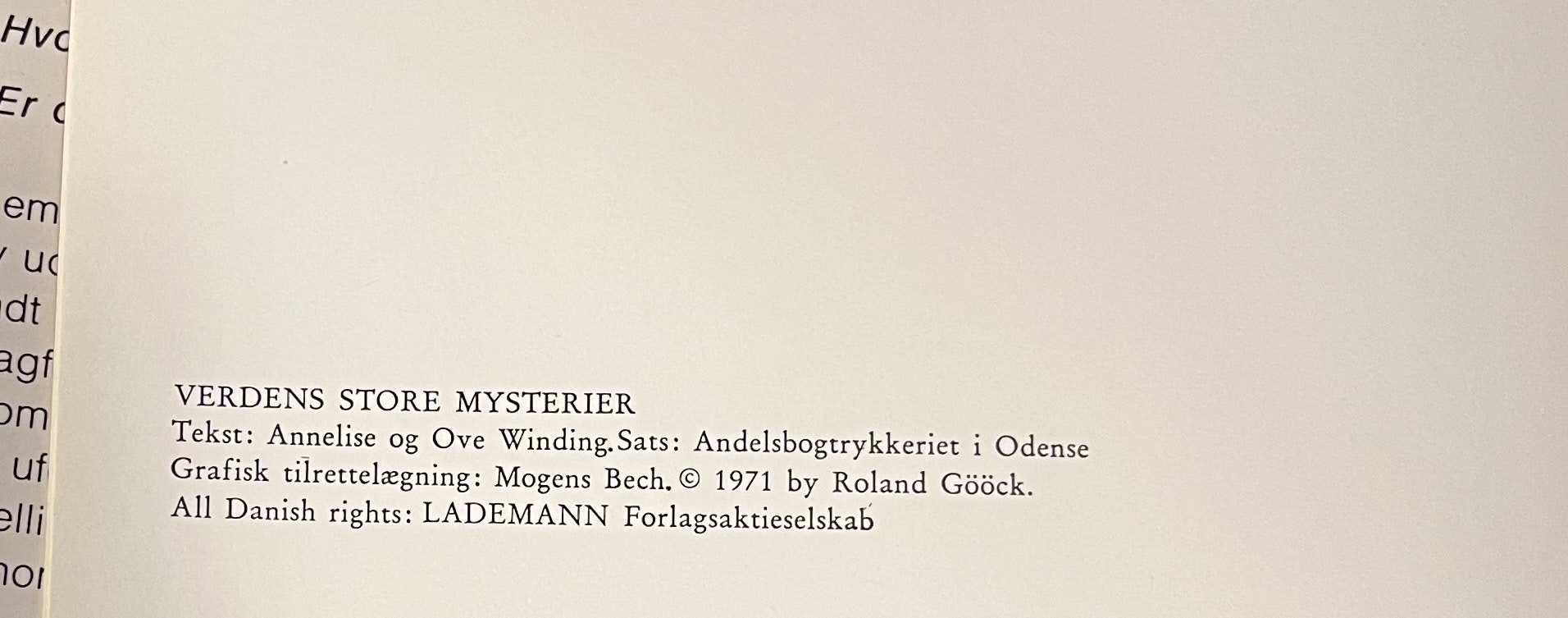Verdens store mysterier