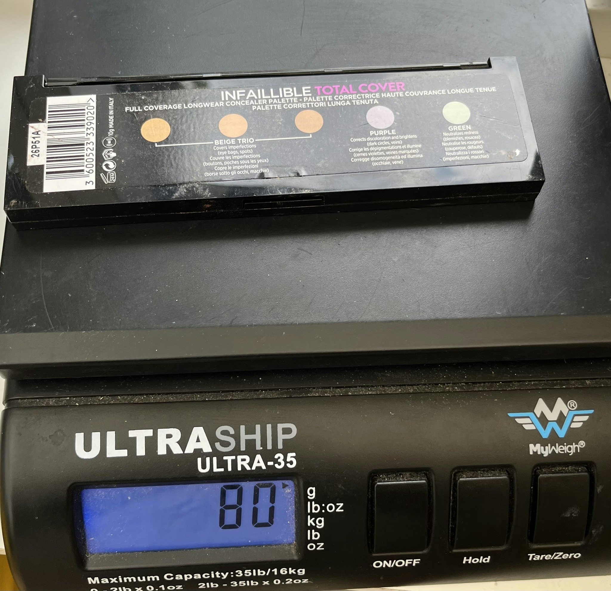 L'Oréal Paris Infallible Total Cover Concealer Palette.