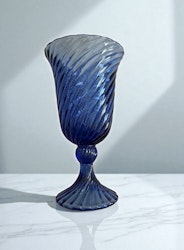 Vintage blå Glas - 22 cm