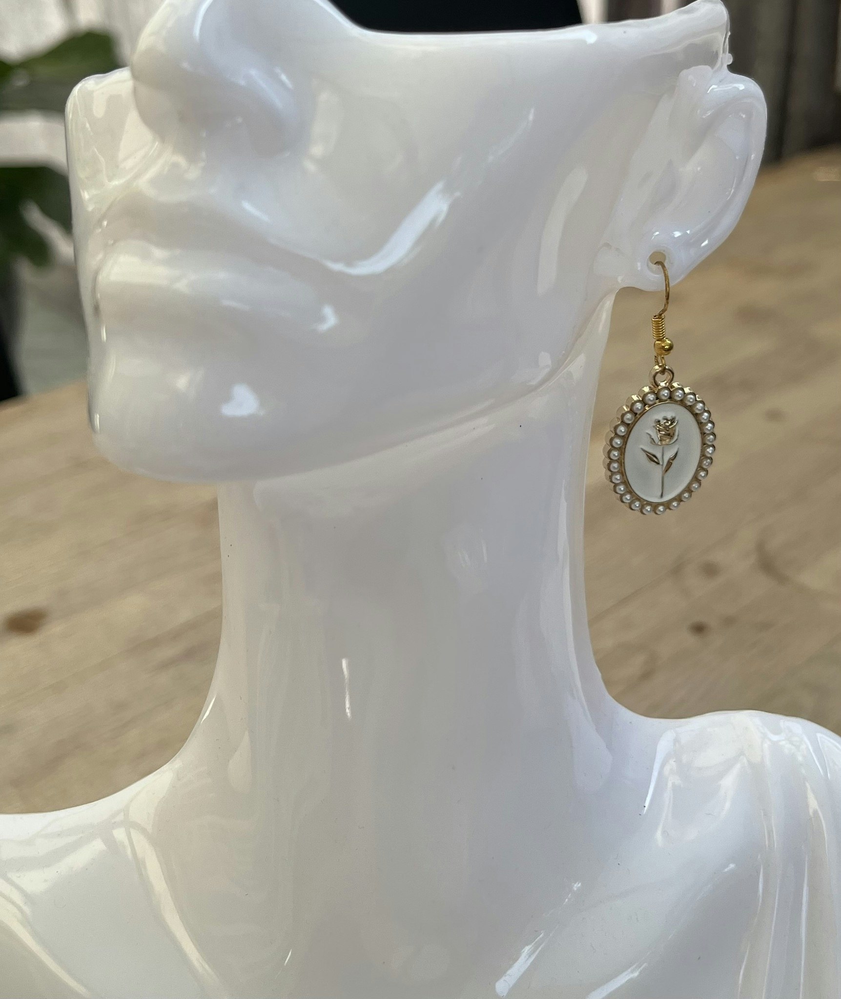 Guldrose Elegance Øreringe