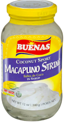 Monika/Buenas/- Kokosstrimlor i sockerlag (macapuno) 340g