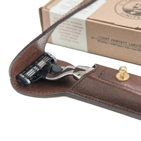 Handcrafted Leather Razor Case - Captain Fawcett