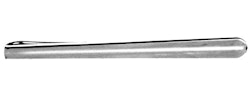 Lång slipsklämma - Silver - 65mm