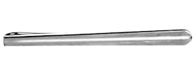 Lång slipsklämma - Silver - 65mm