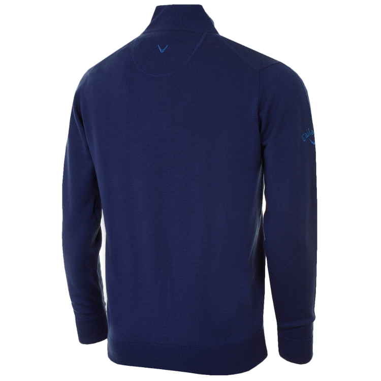 Callaway mörkblå Merino Sweater 1/4 zip