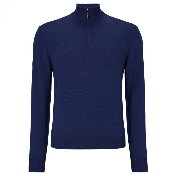 Callaway mörkblå Merino Sweater 1/4 zip