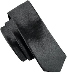 Smal svart slips - Atlas Design 4,5 cm