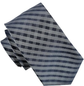 Blå rutig slips 7cm - Atlas Design