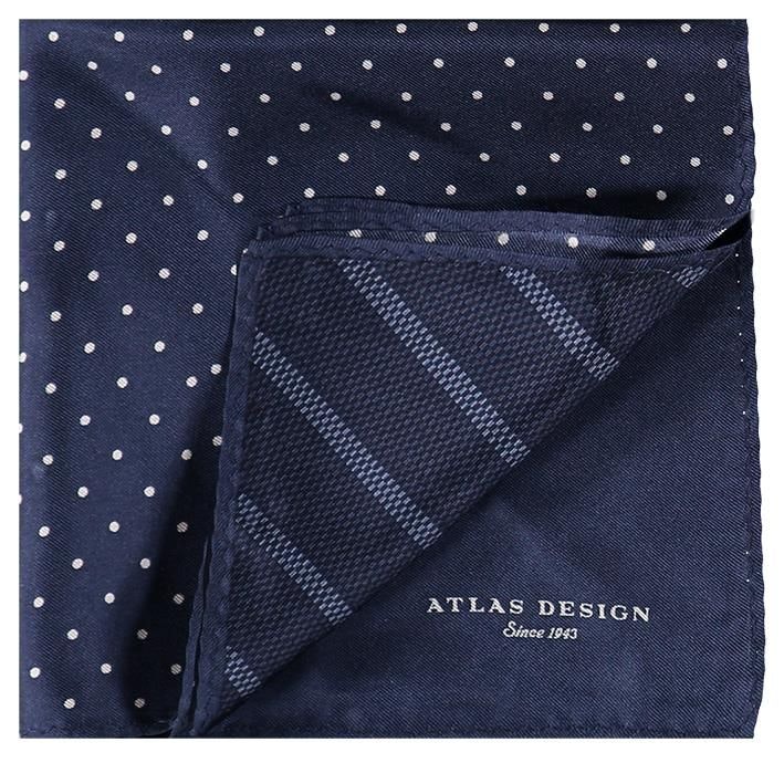 Blå näsduk med fyra olika mönster - Atlas Design