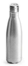 Steel bottle in silver with speaker - Saga shape