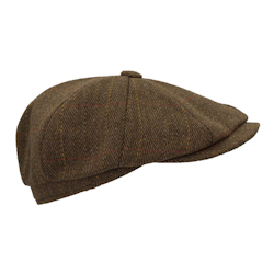 Brun tweed newsboy keps - Walker & Hawkes