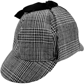 Grårutig Sherlock Holmes Deerstalker hatt