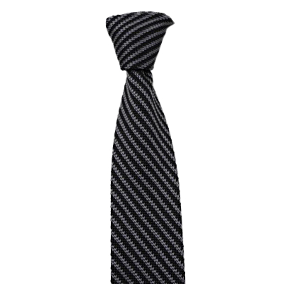 Beige/svart randig stickad slips