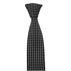 Beige/svart mönstrad stickad slips