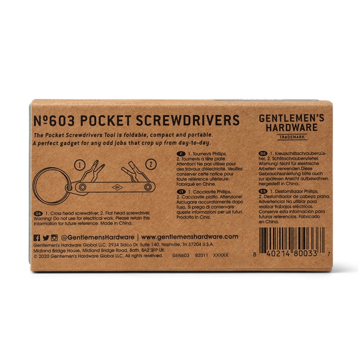 Miniskruvmejsel nyckelring - Gentlemen´s Hardware