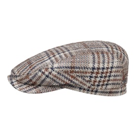 Keps Driver Cap Silk/Virgin wool Beige/Blue - Stetson