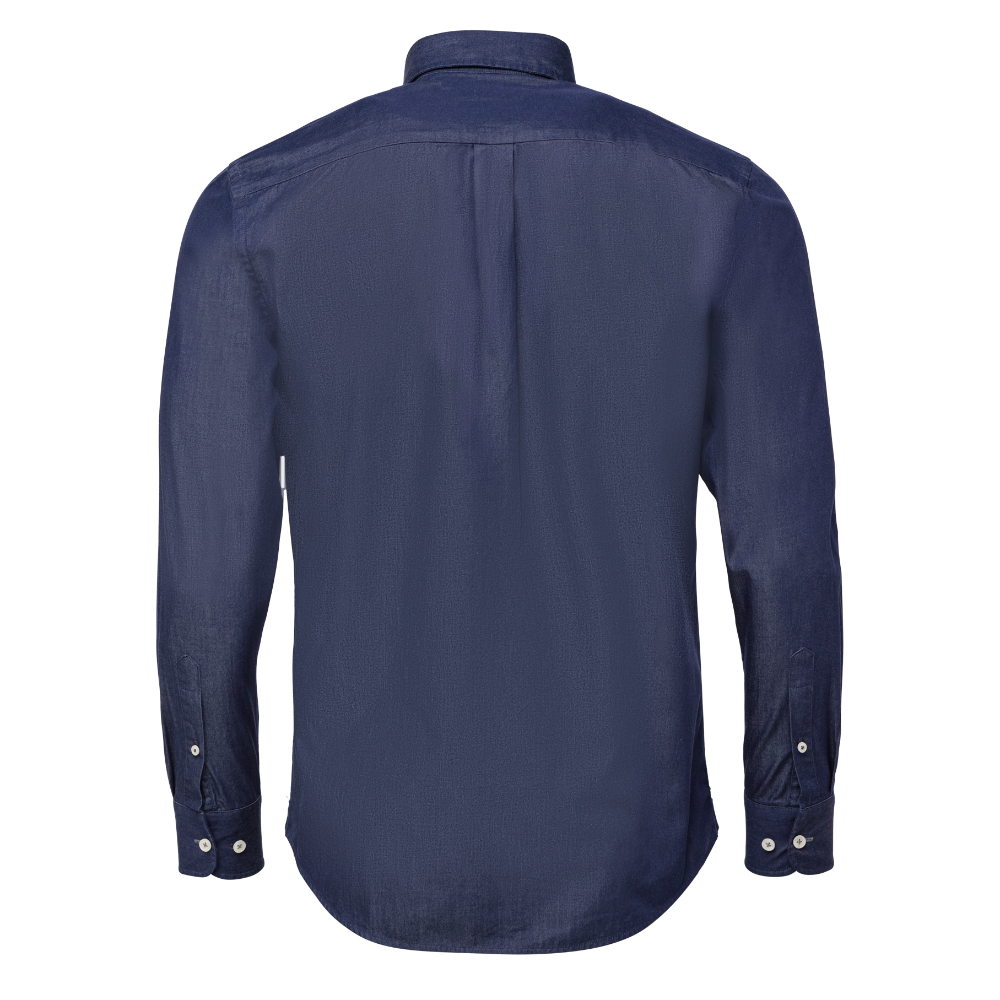 Enfärgad skjorta - Navy -  Fynch-Hatton