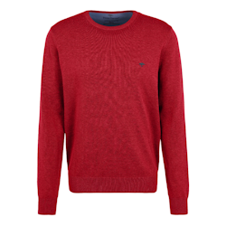 Rundhalsad tröja - Indian Red -  Fynch-Hatton