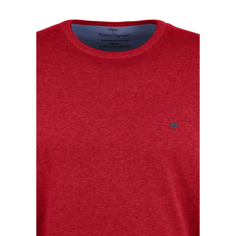 Rundhalsad tröja - Indian Red -  Fynch-Hatton