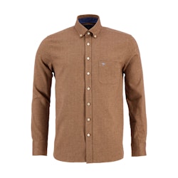 Cotton Flannel Shirt - Camel - Fynch-Hatton