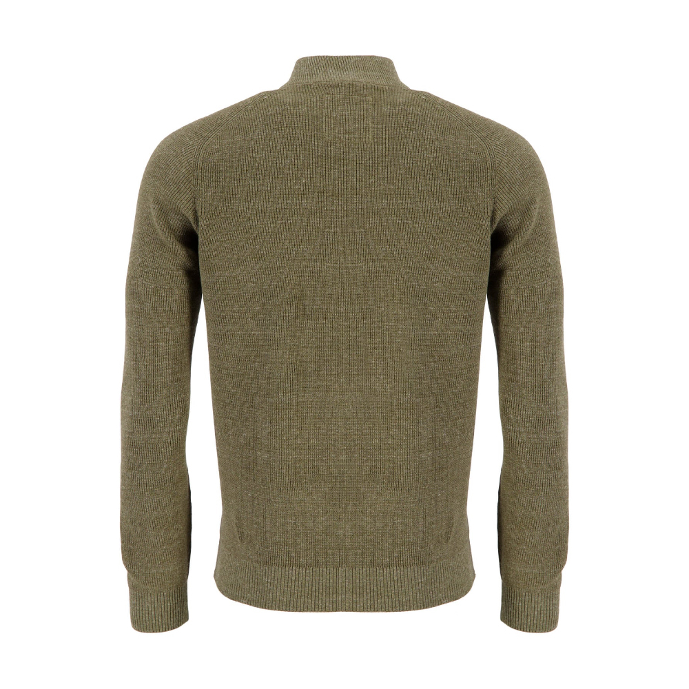Rib knitted cardigan with 1/1 zip - Fynch-Hatton - Gentlemens Selection