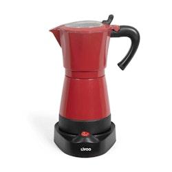 Elektrisk italiensk kaffebryggare Röd - Livoo
