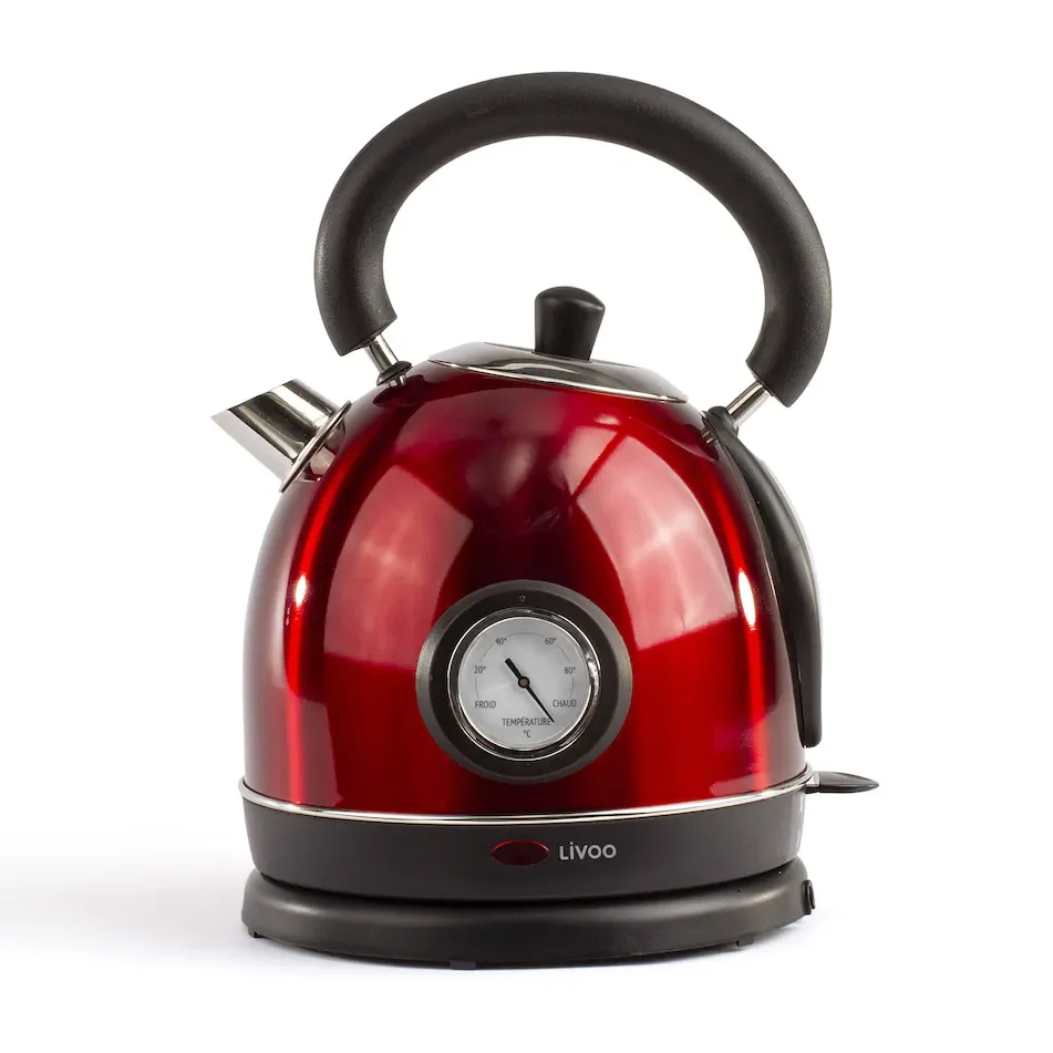 Kettle with thermometer Red - Livoo